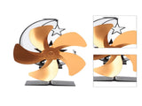 Wood Burner 5 Blades Ultra Quiet Air Circulation Heating Energy Saving Heat Powered Fireplace V1294-YM0706-3114230120312