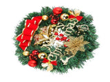 Xmas Wreath for Front Door Plastic Xmas Pine Wreath Decoration with Balls Ornament for Fireplace V1294-YM0901-3115240094611