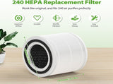 240 HEPA Replacement Filter Compatible Puro 240 Air Purifier, 3 in 1 Grade Filtration HEPA 14 V1258-DP02-C-638