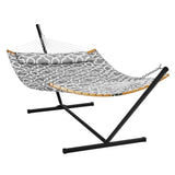 Two Person Hammock with Stand Included, Double Hammock with Curved Spreader Bar and Detachable V952-HFDCHBSXHWTXFST1WV0