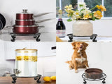 2 Pack Round Metal Plant Stands for Flower Pots, Heavy-Duty Rustproof Iron Indoor and Outdoor V1189-LC-AMZ-00305