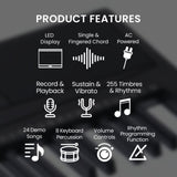 Karrera 61-Key Electronic Piano Keyboard 75cm - Black EKB-CHJ-61-K33