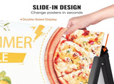 A Frame Sidewalk Sign, 61x91cm Heavy Duty Slide-in Signboard Holder, Double-Sided Folding Sandwich V952-XHBZA2436INCHM1FCV0
