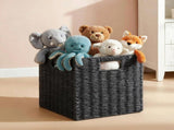 Faux Wicker Storage Baskets with Handles Foldable Organizer Bins for Shelves, 28x28x28cm V1237-ZY00B0GQ9KXN1M