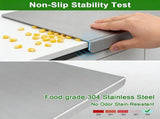 Stainless Steel Cutting Board, Hygienic and Dishwasher Safe for Meat Vegetables and Fruit, Silver, V1237-ZY-924-034
