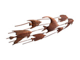 Rust School Of Fish Wall Art 90cm V637-97048FSH