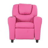 Set of 4 Oliver Kids Recliner Chair Sofa Children Lounge Couch PU Armchair Pink V563-75609-PINK-4CHAIRS