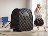 Devanti Portable Steam Sauna Tent 1-Min PoP Up 1000W 2L Steamer Home SPA Timer ST-SAU-2L-145-BK