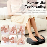 Relaxing Foot Massager with Premium Leather Shell and Breathable Fabric for Home Use, Soothing Feet V1341-ZY-XQTVXBZE-BLACK