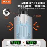 VEVOR Liquid Nitrogen Tank, 3 L Aluminum Alloy Liquid Nitrogen Container, LN2 Tank Dewar with 6 V952-CZXYDG3L0000R0BDWV0