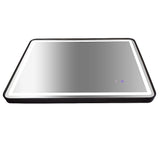Rectangular Mirror LED Anti-Fog Illuminated Bathroom Living Room - 90x70cm V63-840631