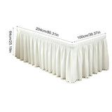 Twin XL Dorm Bed Skirt Extra Long Drop Wrap Around Elastic Dust Ruffle White Soft Fabric Machine V1369-AZ3-W-11039