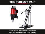 BAUMR-AG 3200W 300mm Wet/Dry Core Drill w/ Wheeled Rig Stand Combo, for Concrete Coring Hole V219-DRLCREBM28N-431