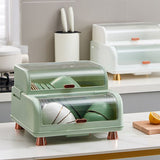Draining Bowl Rack Plastic Tableware Drainer Storage Box Dish Chopsticks Drying Box with Lid Light V1294-YM0716-3118220158713