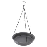 Hanging Bird Feeder with Hook Metal Chain Plastic Bird Bath Feeding Bowl Round Tray for Outdoor V1294-YM0901-3111240176211