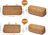 2 Pack Woven Storage Basket, Handmade Wicker Organizer Bins for Bathroom Kitchen Vanity Countertop V1237-ZY00B0FCMD65N8