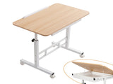Artiss Adjustable Laptop Desk Mobile Bedside Table Hidden Storage Wood LA-DESK-C-STO-LW