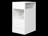 Levede Slim Bedside Table Nightstand Side End Table Storage Bedroom Cabinet NI1083-WH-AU