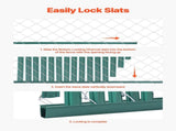 Bottom Locking Privacy Slats, Double-Wall Vertical Bottom-Locking Slats with Wings for Chain-Link V952-SBDYYSBTSBDYG4UFTV0