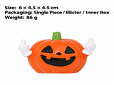 Halloween Pumpkin Resin Figurines Set with Witch Hat Broom Devil Horns and Top Hat Designs for V1341-ZY-STVYEDNE-FULLSETALL4STYLES