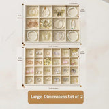 Large Velvet Jewelry Tray Display Drawer Inserts 2 Pack Stackable Jewelry Organizer for Earring V1107-107-85017-BLK1