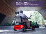 EQUIPMED LeisureCruise Extra Large-Sized, High Power, 182kg Capacity Mobility Scooter - Red V219-HMBMSCEQ7PUA