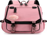 Girls Student Bag Outdoor Backpack With USB Charging Port, Pink - Luxury Backpack V1188-MS101-01634-1