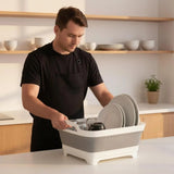 Portable Folding Sink Space-Saving Storage, Multi-Use for Kitchen, Balcony, and Outdoors V1232-CFLSL001