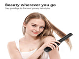 Black Wireless USB Rechargeable 2-in-1 Curling Iron & Flat Iron - Portable Hair Straightener & V888-ELOSUNG11810