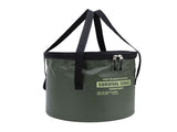 Cloth Folding Bucket with Mesh Pouch Portable Draining Basket Water Container for Outdoor Camping V1294-YM0901-3111240248012