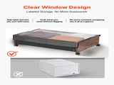 Under Bed Storage with Wheels, 650 x 460 x 180 mm Underbed Containers, Underbed Shoes Organizer with V952-CDCWKFTMBYDLATMLN001V0