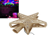 Christmas Tree Topper LED Projector Lights RGB Projection Lamp for Christmas Tree DecorUK Plug V1294-YM0901-3119200146013
