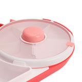 Snack Rotating Container with Lid Sealed Plastic Rotating Snack Storage Box for Outdoor Coral Pink V1294-YM0901-3118240200712