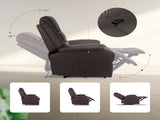 Home Recliner Chair - PU Leather Sofa Lounge Armchair MARLO BROWN V274-FT-RC-6502PU-LBN