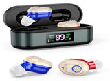 Rechargeable In-the-Ear Hearing Aids with Charging Case and LCD Display Ultra-Compact Sound V1107-CS-HLCHL