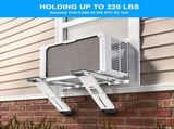 Universal Window Air Conditioner Support Bracket, No Drilling Heavy-Duty AC Window Bracket Supports V1107-721-91589
