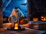 Black Cat Pumpkin Resin Halloweens Hand Painted Figure Art, Festive Shelf Table Cute Halloween V1192-AZ-W-35116