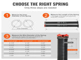 Garage Door Torsion Springs, 16000 Cycles, Pair of 0.25 x 2 x 30inch, Garage Door Springs with V952-CKMDH0250X2XGEHH7V0