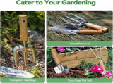 Premium 9-Piece Stainless Steel Garden Tool Set with Durable Storage Tote Bag Heavy Duty Gardening V888-ELOSUNG52195