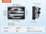 Shutter Exhaust Fan, 406 mm /16inch with Temperature Humidity Controller, EC-motor, 1747 CFM, V952-BYCSPQSDJEC16PFKWV3