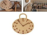 Wall Clock 10 Inch Round Silent Decorative Battery Operated Wooden Wall Clock for Kids Living V1294-YM0901-3115240042111