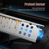 4 Pack Universal Stainless Steel Grill Heat Plates, Flavorizer Bar Replacements for Most Gas Grills, V1189-LC-HW-00488