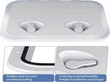 Rectangular Marine Deck Access Hatch with Lid, Boat Storage Inspection Hatch for Yachts, Kayaks and V1189-LC-AMZ-00153