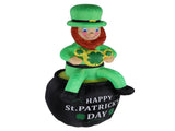 Luminous Gas Model St Patrick Day Inflatable Decoration Sitting Leprechaun for Indoor Outdoor V1294-YM0901-3115230150613