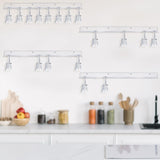 4 Pcs Acrylic Champagne Wall Holder Clear Wine Glass Rack Wall Mounted Hanging Champagne Flute V1258-DP02-C-2276