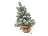 17.72in Desktop Flocking Xmas Tree Simulation Space Saving Reusable Xmas Tabletop Decoration for V1294-YM0901-3115240111611