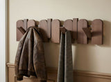 Piano Key Wall Hooks 6 Hook Solid Wood Wall Mounted Coat Rack V1366-AZ2-W-22147