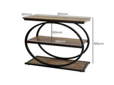 Levede Narrow Side Table 3 Tiers End Table Adjustable Sofa Side Table Bedroom NI1089-BR-AU