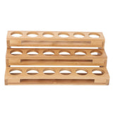 35mm Hole Diameter Bamboo Essential Oil Bottle Display Rack Stand Essential Oil Storage Box V1294-YM0901-3118200114311