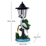 Resin Hummingbird Solar Lamp Outdoor Garden Sculpture Couple Hummingbird - Multi-color - Size 20 V1347-118-41450-MLT-20